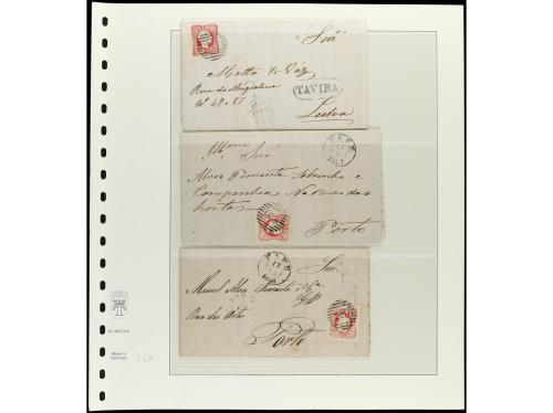 LOTES y COLECCIONES. 1853-1880. PORTUGAL. Colección de sello