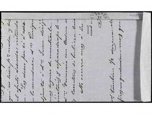 ✉ ESPAÑA. Ed. 52, 55. 1860. FRONTAL de COMILLAS a SANTANDER.