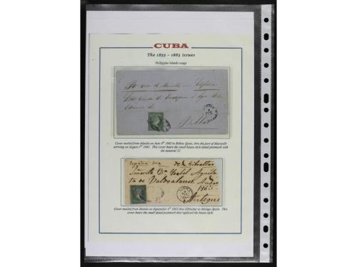 LOTES y COLECCIONES. CUBA. EMISIONES 1855-1863. Colección mo
