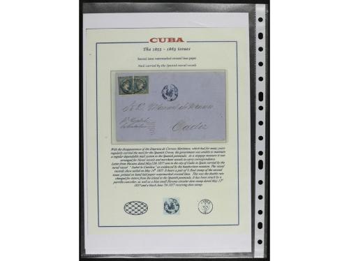 LOTES y COLECCIONES. CUBA. EMISIONES 1855-1863. Colección mo