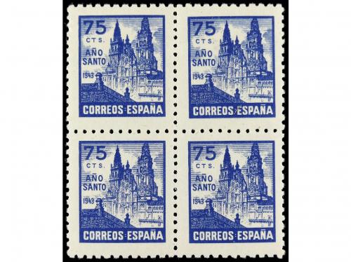 ** ESPAÑA. Ed. 961/9 (4). SERIE COMPLETA. 9 valores en bloqu