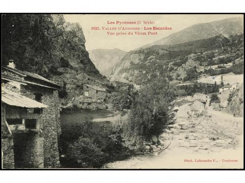 ✉ ANDORRA. Ed. 274. 1923. Tarjeta Postal con sello de 25 c. 