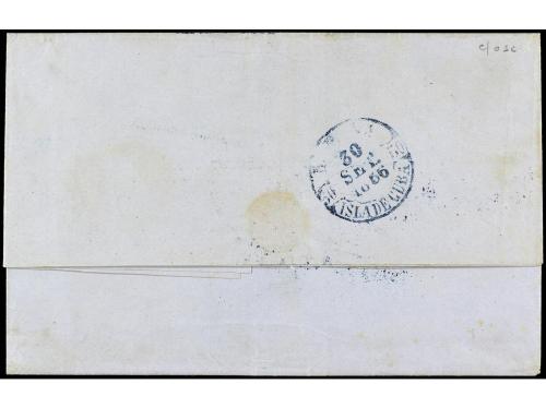 ✉ CUBA. 1856. BATABANO a LA HABANA. Carta de doble porte cir
