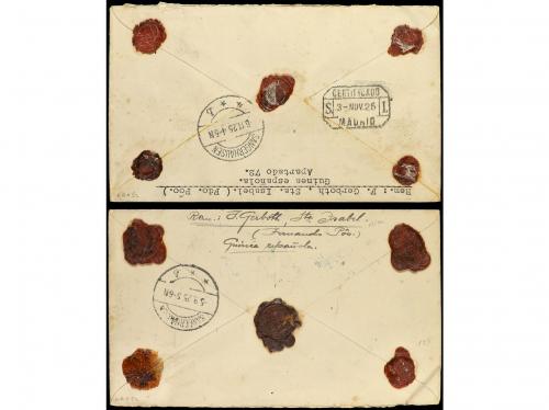 ✉ COLONIAS ESPAÑOLAS: GUINEA. 1925. Dos cartas circuladas po
