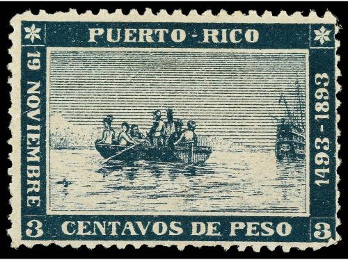 * PUERTO RICO. Ed. 101. 3 centavos verde. Dentado algo irreg