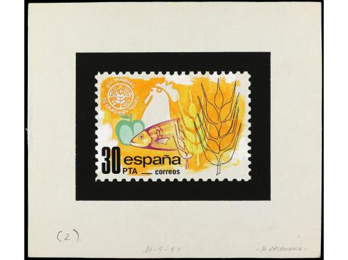 ESPAÑA. 1981. PROYECTOS ORIGINALES de un sello de 30 pts. en