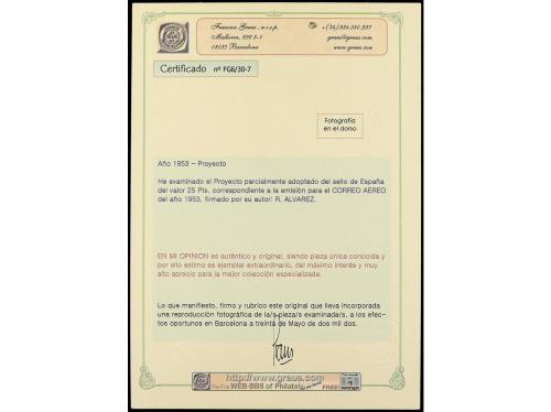 ESPAÑA. Ed. 1124. 1953. PROYECTO ORIGINAL del sello conmemor