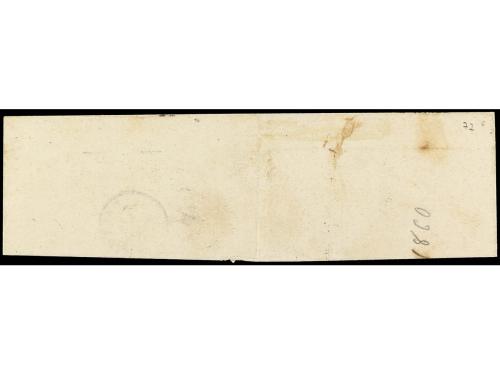Δ CUBA. Ed. 10. 1860. GRAN fragmento de carta con sello de Y