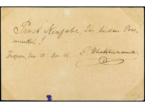 ✉ FILIPINAS. 1896. Entero Postal de CHEFOO de 1/2 cent. verd