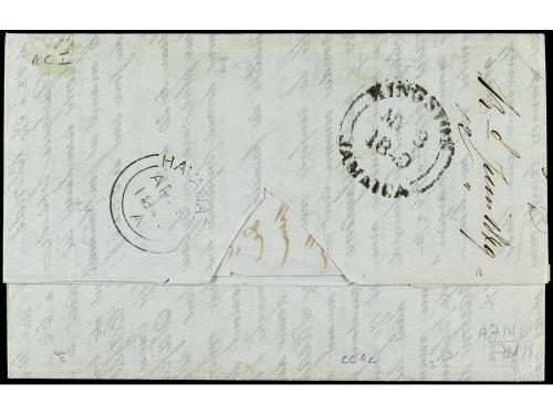 ✉ COLONIAS INGLESAS. 1840. HABANA (Cuba) a LIMA (Perú). Cart
