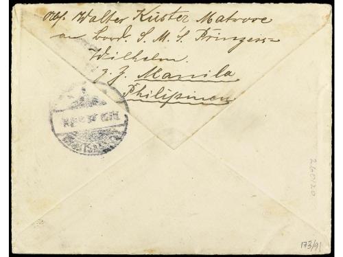 ✉ FILIPINAS. 1898 (4 Agosto). Carta franqueada con sello de 