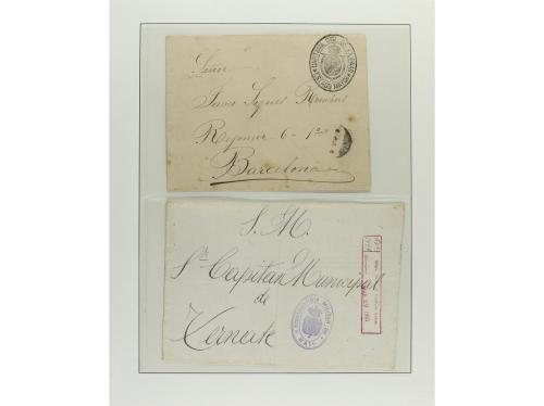 ✉ FILIPINAS. 1897-98. CORREO MILITAR. Conjunto de siete cart