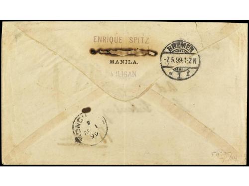 ✉ FILIPINAS. Ed. 157, 160, 163. 1899. SELLOS PROVISIONALES D
