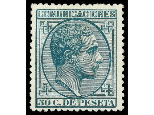 ** ESPAÑA. Ed. 196/7. 50 c. verde y 1 peseta gris. Bien cent