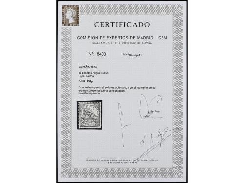 (*) ESPAÑA. Ed. 152p. 10 pesetas negro. PAPEL GRUESO. Muy bu