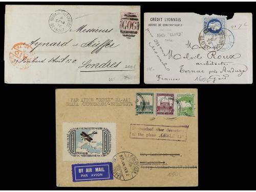 ✉ LEVANTE: CORREO AUSTRIACO. 1870-1935. Conjunto de siete ca