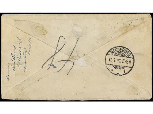 ✉ CANADA. 1891. MONTREAL a ALEMANIA. Entero postal de 3 cent