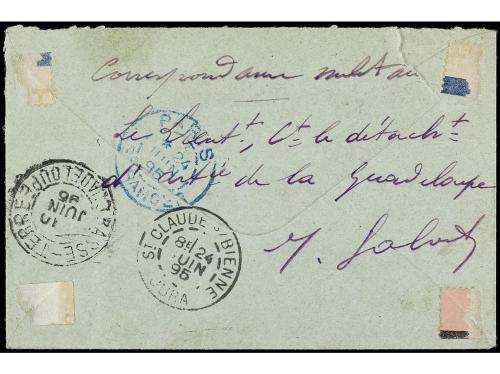 ✉ GUADALUPE. 1895. ST. CLAUDE a FRANCIA. Entero Postal de 15
