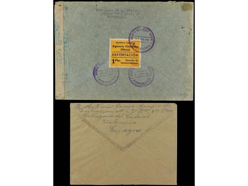 ✉ ESPAÑA. Ed. 770A. 1938. Dos cartas circuladas con el 2 pts