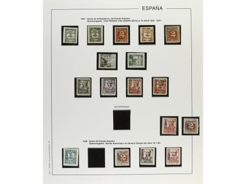 ESPAÑA E. LOCALES PATRIOTICAS: SEVILLA. Conjunto de sellos y