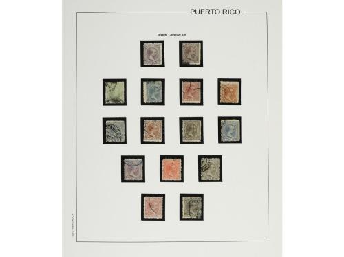 LOTES y COLECCIONES. PUERTO RICO. Colección en hojas de álbu