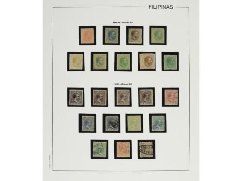LOTES y COLECCIONES. FILIPINAS. Colección en hojas de álbum 