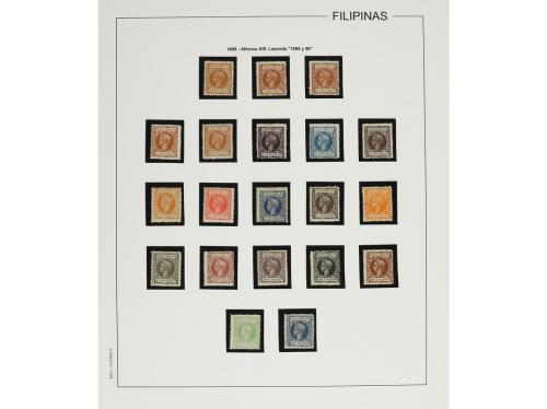 LOTES y COLECCIONES. FILIPINAS. Colección en hojas de álbum 