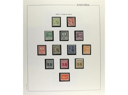LOTES y COLECCIONES. ANDORRA ESPAÑOLA. Colección en 2 álbume