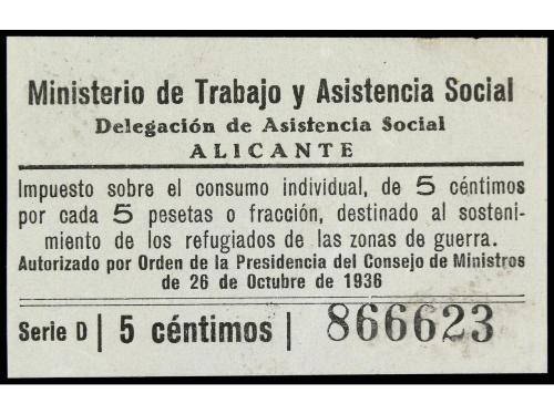 ESPAÑA GUERRA CIVIL. ALICANTE. 2 valores. (Allepuz (*) 86 y 