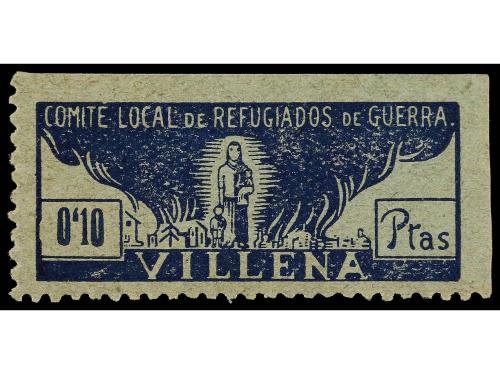 ESPAÑA GUERRA CIVIL. VILLENA. 5 cts. (2) y 10 cts. Pequeños 