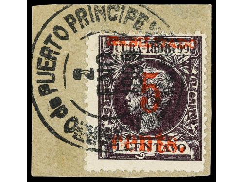 Δ CUBA. Ed. 14A. PUERTO PRINCIPE. 5 ctvos. s. 1 ctvo. violet