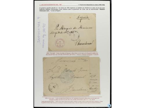 ✉ CUBA. 1898-99. GUERRA CON ESTADOS UNIDOS. Colección de 14 