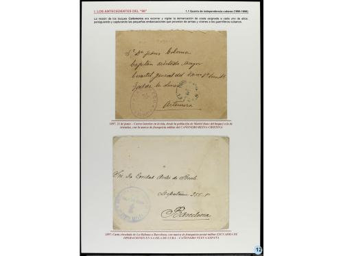 ✉ CUBA. 1898-99. GUERRA CON ESTADOS UNIDOS. Colección de 14 