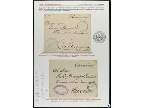 ✉ CUBA. 1898-99. GUERRA CON ESTADOS UNIDOS. Colección de 14 