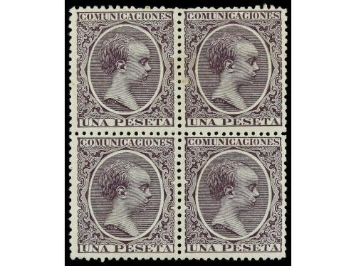 ** ESPAÑA. Ed. 213/5, 221, 224 y 226. 2 cts. (2), 5 cts., 25