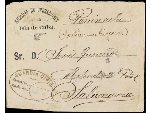 ✉ CUBA. 1896. Sobreimpreso a SALAMANCA. EJÉRCITO DE OPERACIO