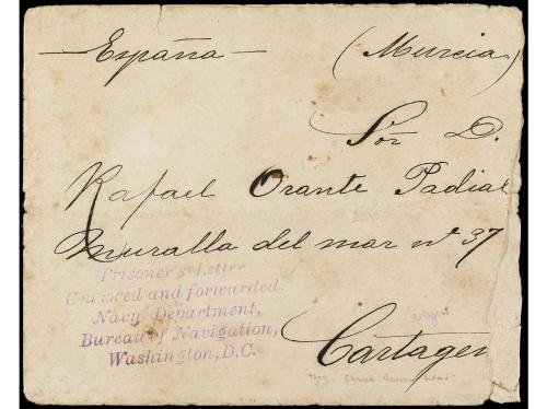 ✉ CUBA. 1898 (?). GUERRA HISPANO-AMERICANA. Carta de un pris