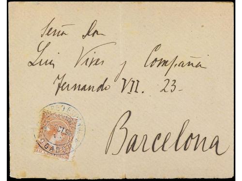 ✉ MARRUECOS. Ed. 217. 1898. MOGADOR a BARCELONA. 10 c. casta