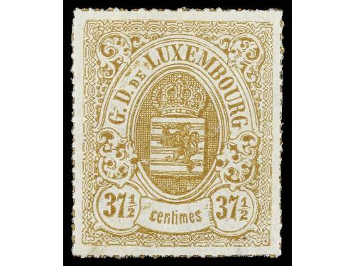 ** LUXEMBURGO. Yv. 34. 37 1/2 cts. sepia. RARO y de LUJO. Ce