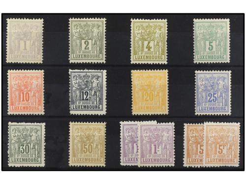 ** LUXEMBURGO. Yv. 47/58. SERIE COMPLETA. 12 valores. 20 cts