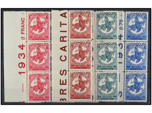 ** LUXEMBURGO. Yv. 252/57. Tres series completas. Mi. 259/64