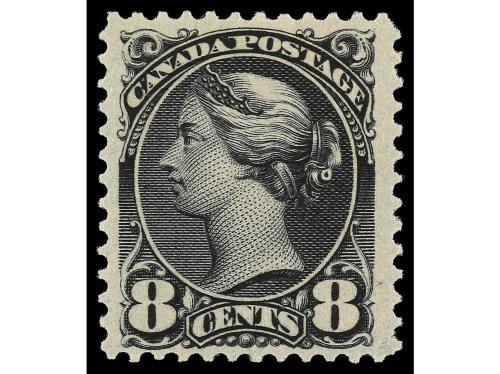 ** CANADA. Yv. 33, Sc. 44. 1893. 8 c. negro violeta. LUJO. 