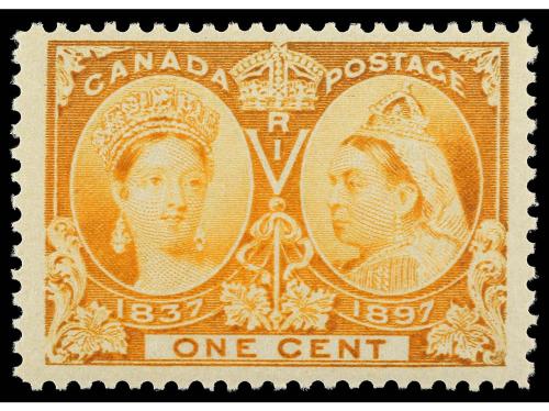 ** CANADA. Yv. 39, Sc. 51. 1897. 1 c. naranja. LUJO. 