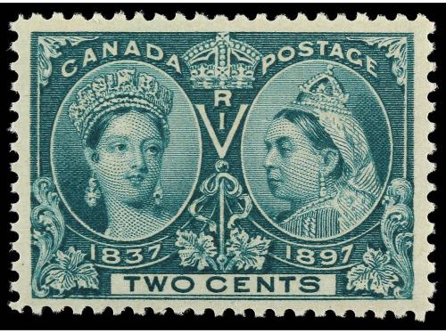 ** CANADA. Yv. 40, Sc. 52. 1897. 2 c. verde. LUJO. 