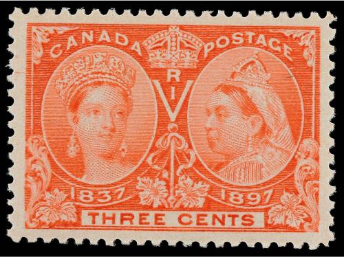 ** CANADA. Yv. 41, Sc. 53. 1897. 3 c. rosa. LUJO. 