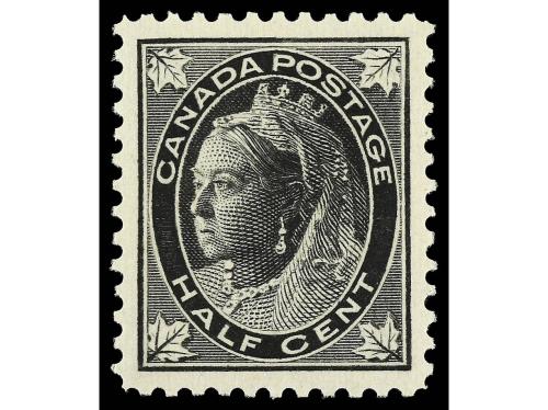 ** CANADA. Yv. 54, Sc. 66. 1897. 1/2 c. negro. LUJO. 