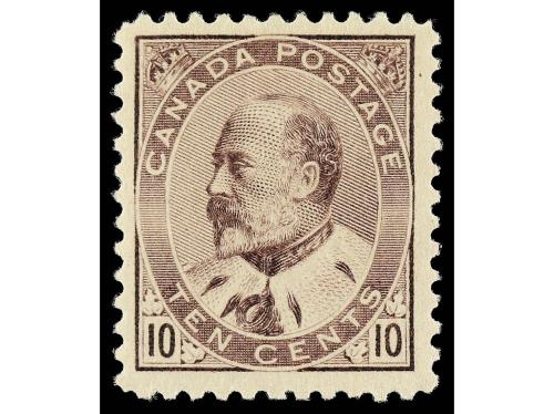 ** CANADA. Yv. 82, Sc. 93. 1903. 10 c. castaño violeta. Bien