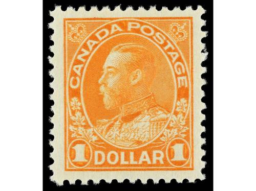 ** CANADA. Yv. 118, Sc. 122. 1923. 1 $ naranja. LUJO. Cat. 2