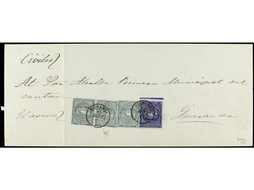 ✉ ECUADOR. Sc. 2, 5 (3). (1872 ca.). Plica Judicial circulad