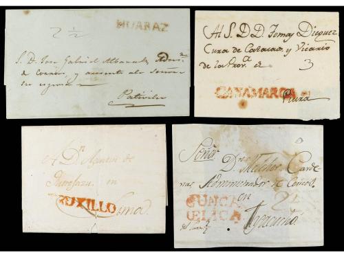 ✉ LOTES y COLECCIONES. 1800-1850. PERÚ. Conjunto de 45 carta